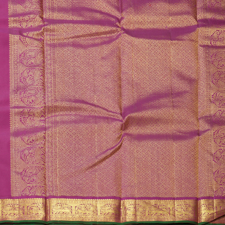 Hayagrivas Handloom Wine Purple Kanjivaram Silk Saree with Magenta Border KBF608G2-1