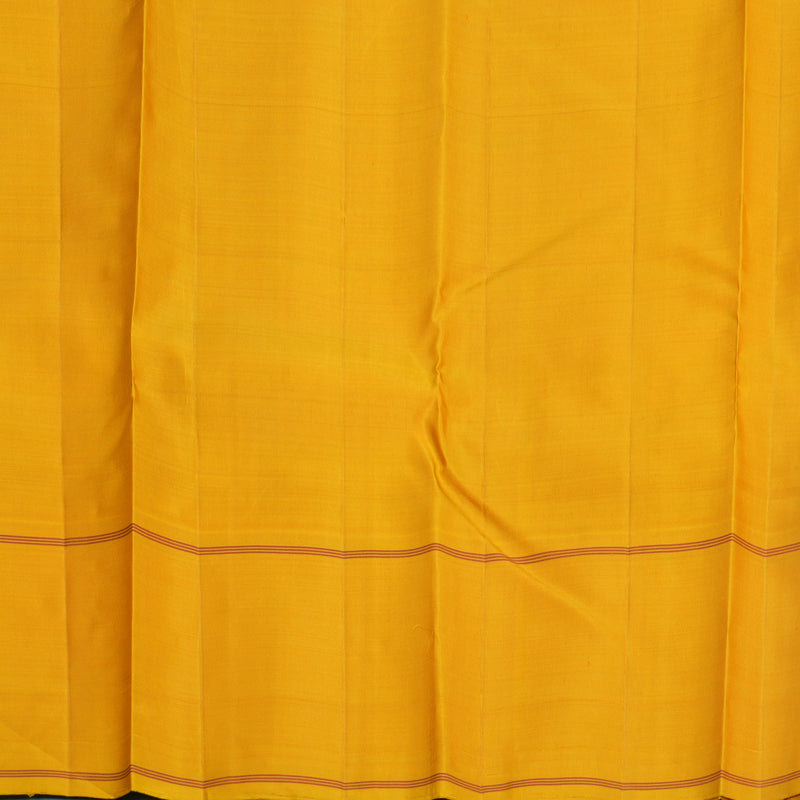 Hayagrivas Handloom Multicolour Checks Kanjivaram Silk Saree with Mustard Yellow Border KBF608G4-2