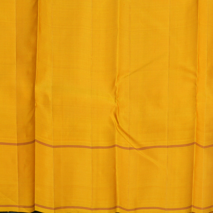Hayagrivas Handloom Multicolour Checks Kanjivaram Silk Saree with Mustard Yellow Border KBF608G4-2