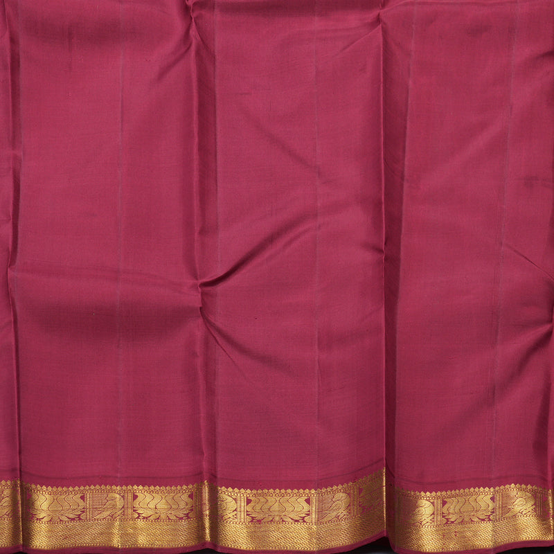 Hayagrivas Handloom Black Kanjivaram Silk Saree with Maroon Border KBF608G4-4