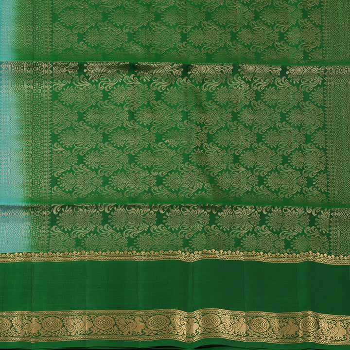 Hayagrivas Mint Green Handloom Soft Silk Saree KBF60D1-3