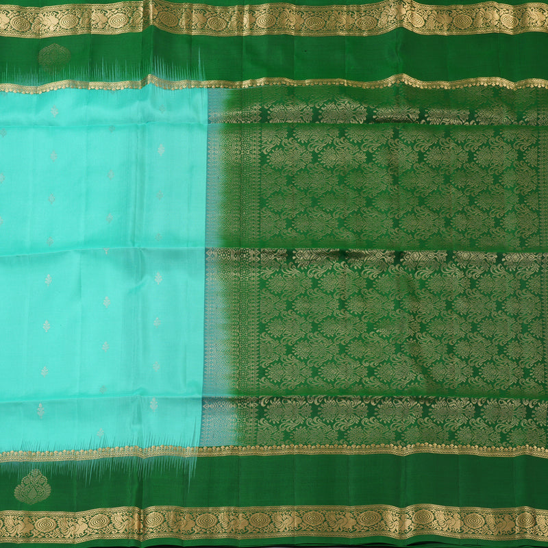 Hayagrivas Mint Green Handloom Soft Silk Saree KBF60D1-3