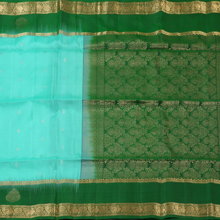Hayagrivas Mint Green Handloom Soft Silk Saree KBF60D1-3