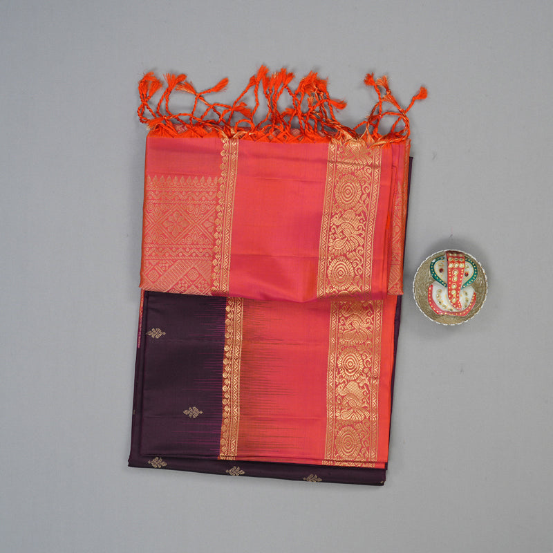 Hayagrivas Nagapazham Handloom Soft Silk Saree KBF60D1-4
