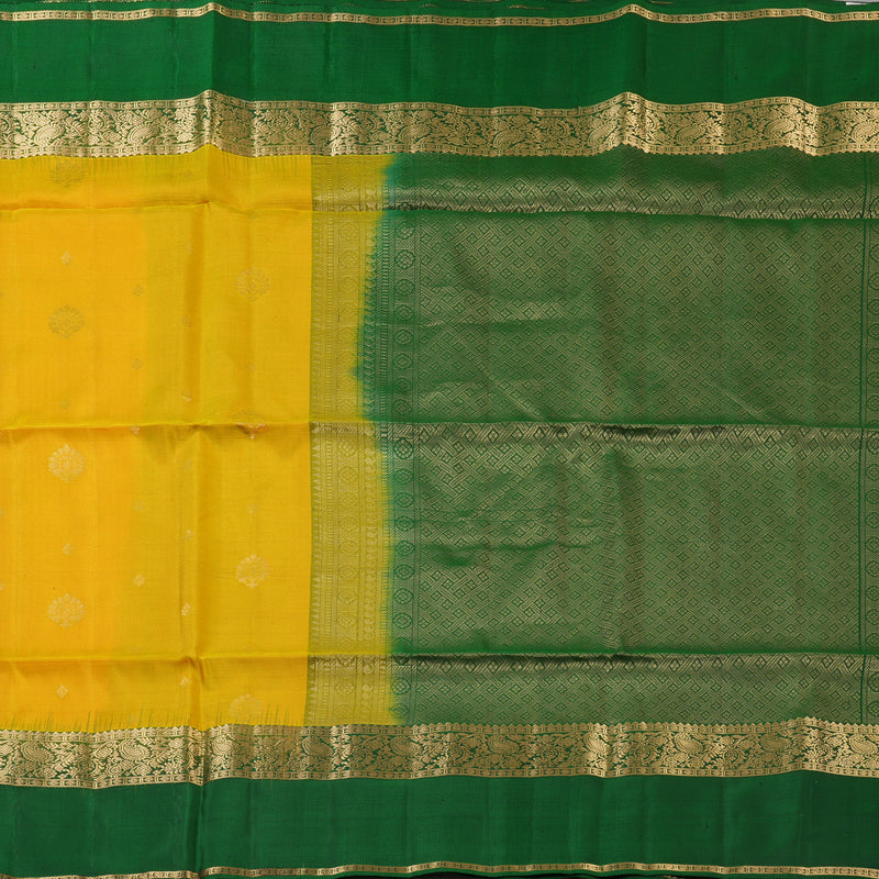 Hayagrivas Yellow Handloom Soft Silk Saree KBF60D4-2