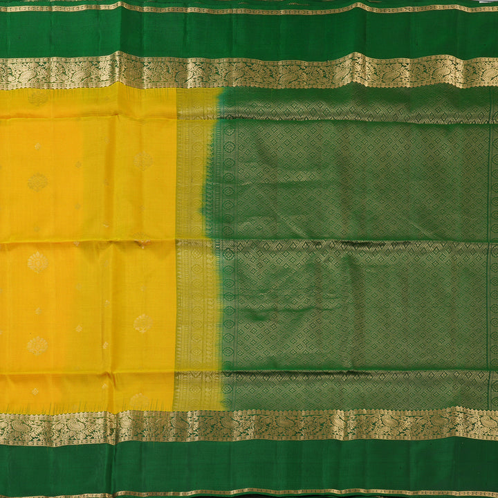 Hayagrivas Yellow Handloom Soft Silk Saree KBF60D4-2