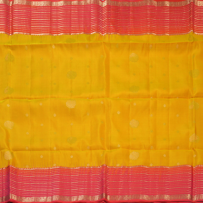 Hayagrivas Turmeric Yellow Handloom Soft Silk Saree KBF60D5-5