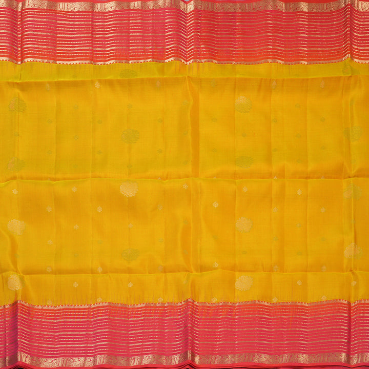 Hayagrivas Turmeric Yellow Handloom Soft Silk Saree KBF60D5-5