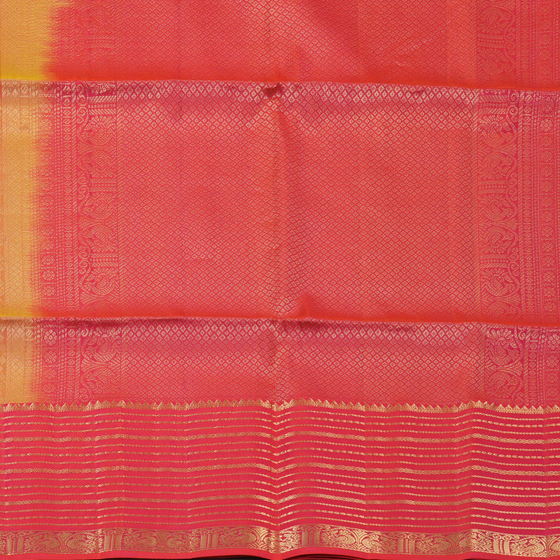 Hayagrivas Turmeric Yellow Handloom Soft Silk Saree KBF60D5-5