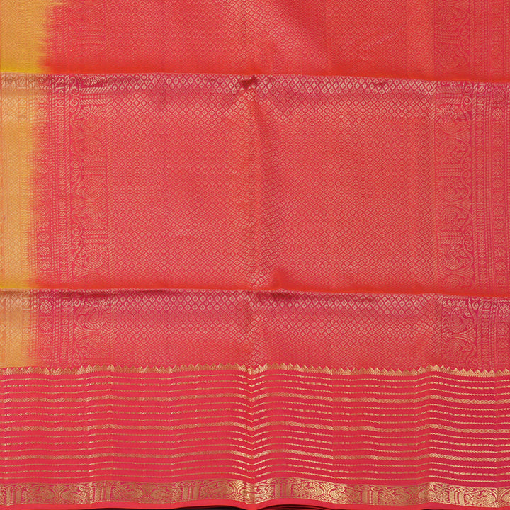 Hayagrivas Turmeric Yellow Handloom Soft Silk Saree KBF60D5-5