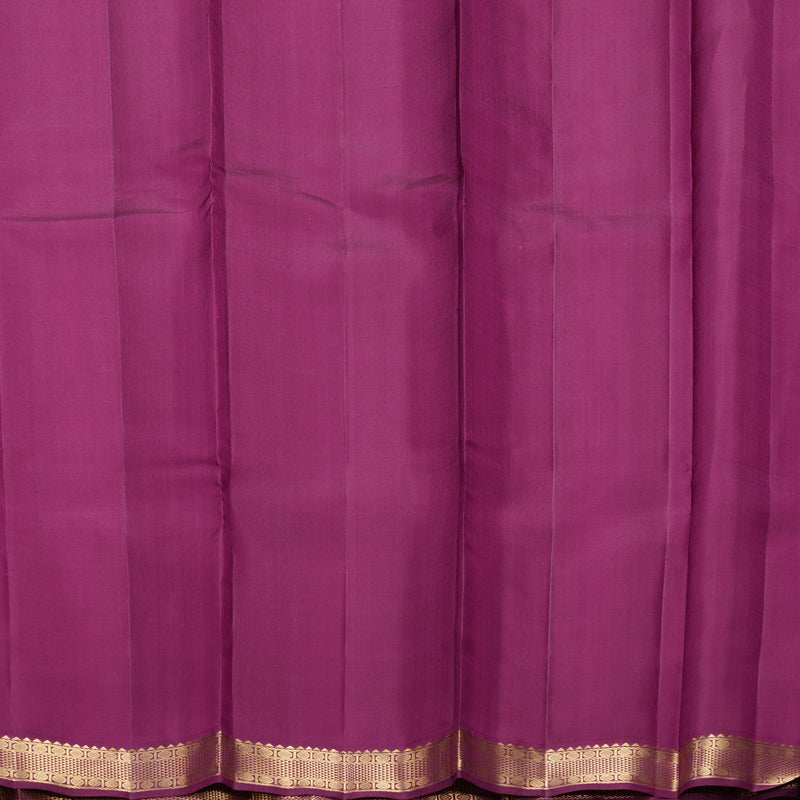 Hayagrivas Handloom Rani Pink Kanjivaram Silk Saree with Purple Border KBF610G1-2