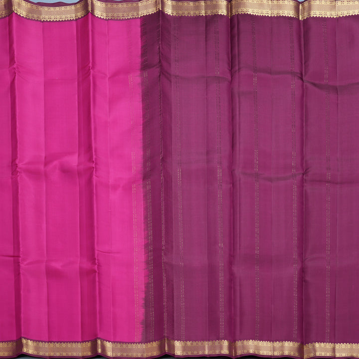 Hayagrivas Handloom Rani Pink Kanjivaram Silk Saree with Purple Border KBF610G1-2