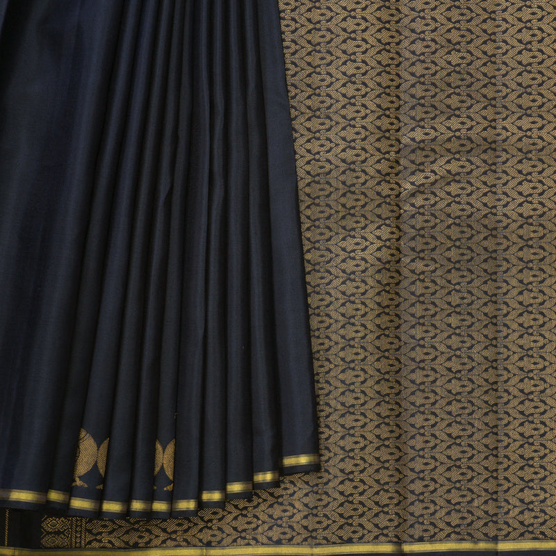 Hayagrivas Handloom Karum Neelam Kanjivaram Silk Saree KBF610G2-1