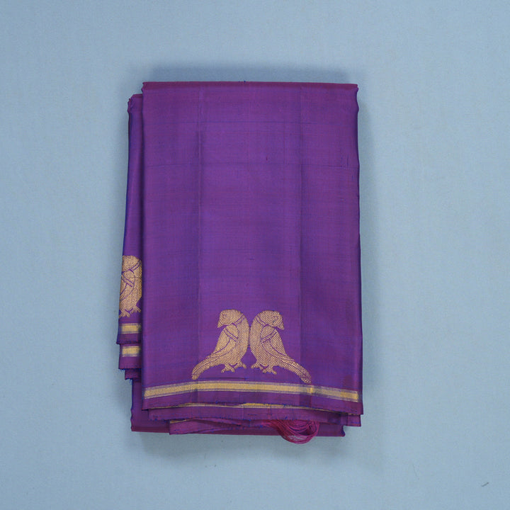 Hayagrivas Handloom Purple Kanjivaram Silk Saree KBF610G2-3
