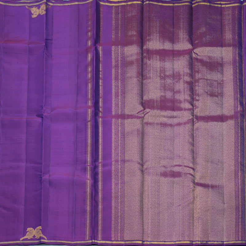 Hayagrivas Handloom Purple Kanjivaram Silk Saree KBF610G2-3
