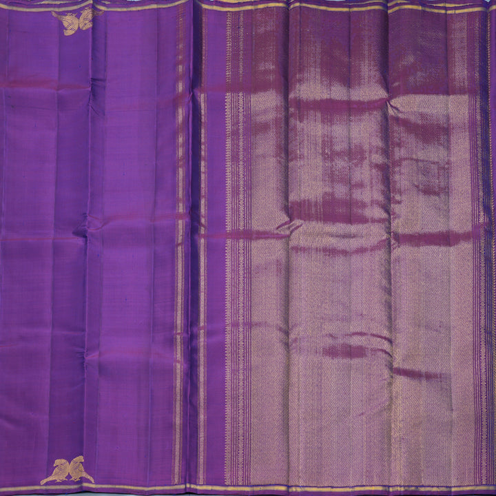 Hayagrivas Handloom Purple Kanjivaram Silk Saree KBF610G2-3