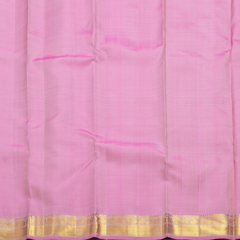 Hayagrivas Handloom Cream Kanjivaram Silk Saree with Rose Pink Border KBF610G4-1