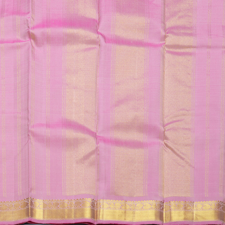 Hayagrivas Handloom Cream Kanjivaram Silk Saree with Rose Pink Border KBF610G4-1