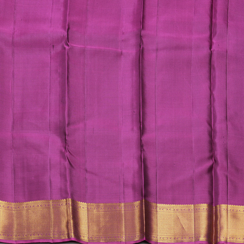 Hayagrivas Handloom Bottle Green Kanjivaram Silk Saree with Purple Border KBF610G4-3