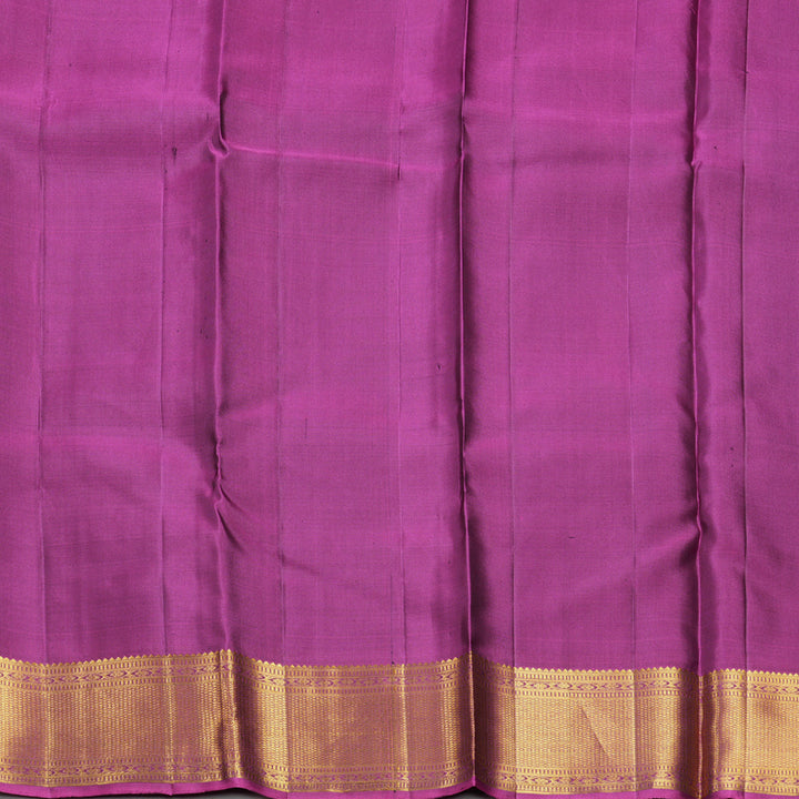 Hayagrivas Handloom Bottle Green Kanjivaram Silk Saree with Purple Border KBF610G4-3