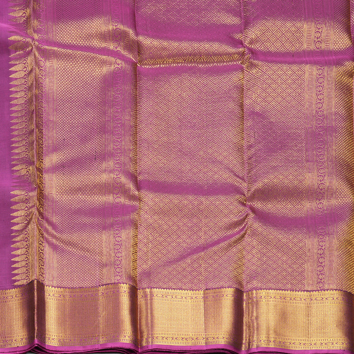 Hayagrivas Handloom Bottle Green Kanjivaram Silk Saree with Purple Border KBF610G4-3
