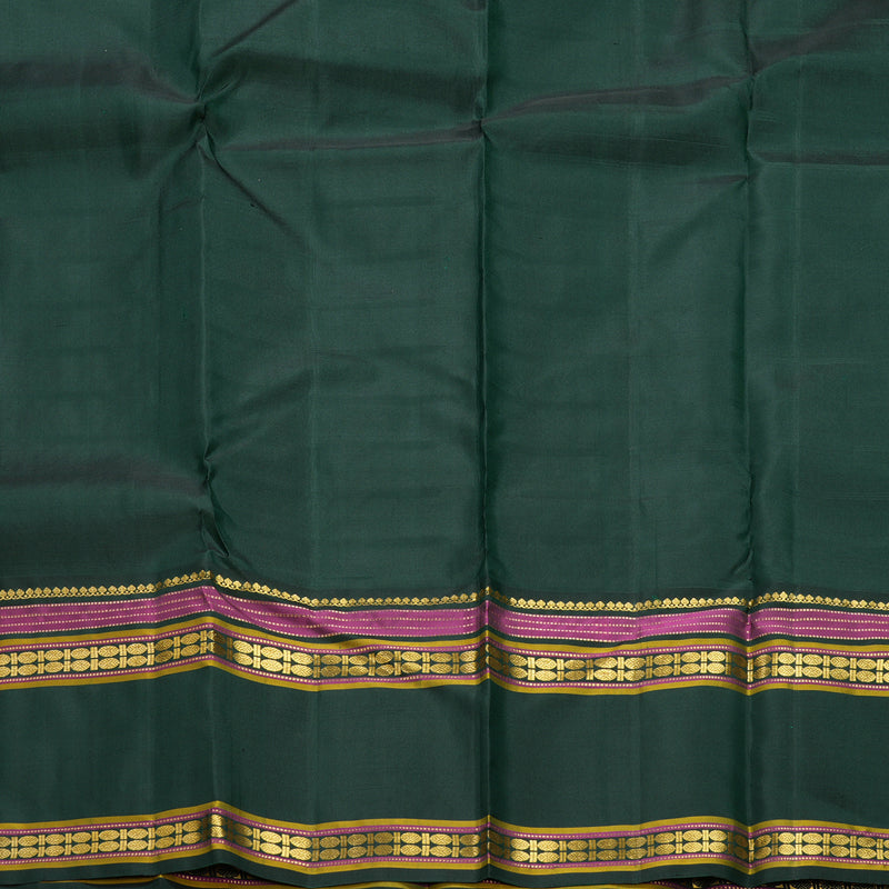 Hayagrivas Handloom Red Kanjivaram Silk Saree with Karum Pachai Border KBF613G1-1