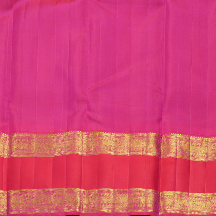 Hayagrivas Handloom Purple Kanjivaram Silk Saree with Pink Border KBF613G10-2