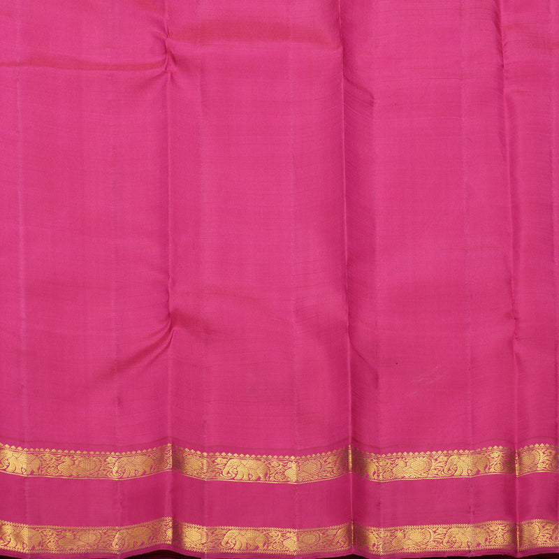 Hayagrivas Handloom Sandal Kanjivaram Silk Saree with Pink Border KBF613G12-1