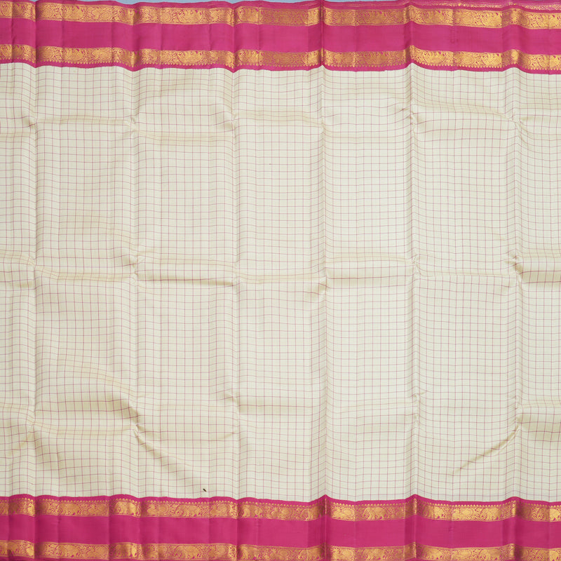 Hayagrivas Handloom Sandal Kanjivaram Silk Saree with Pink Border KBF613G12-1