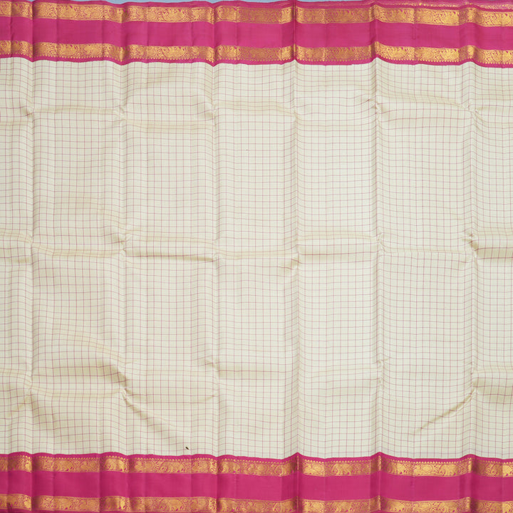 Hayagrivas Handloom Sandal Kanjivaram Silk Saree with Pink Border KBF613G12-1
