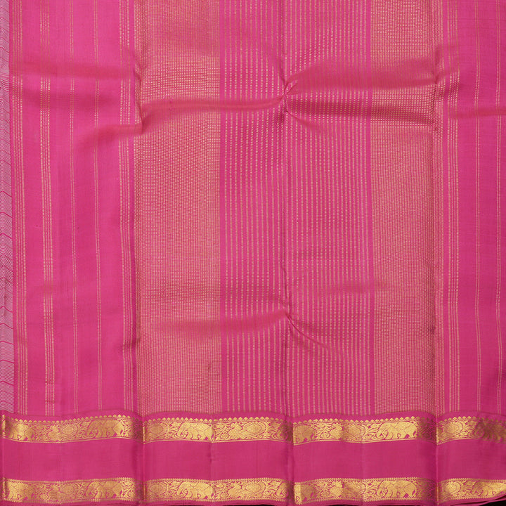 Hayagrivas Handloom Sandal Kanjivaram Silk Saree with Pink Border KBF613G12-1