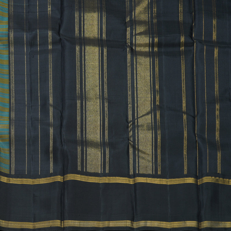 Hayagrivas Handloom Multicolour Checks Kanjivaram Silk Saree with Ganga Jamuna Border KBF613G14-1