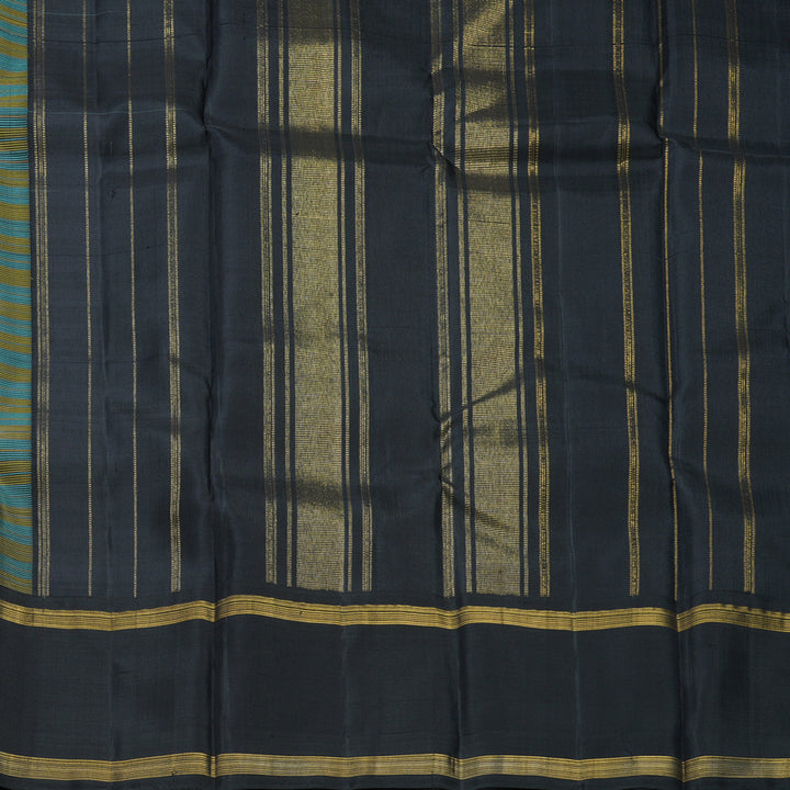 Hayagrivas Handloom Multicolour Checks Kanjivaram Silk Saree with Ganga Jamuna Border KBF613G14-1