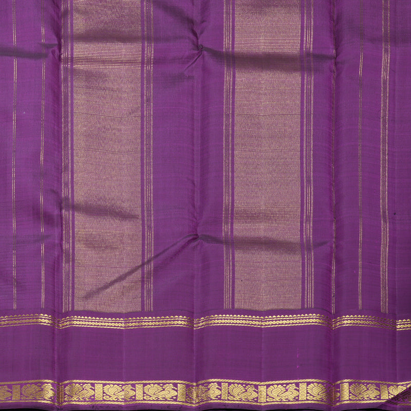 Hayagrivas Handloom Pastel Green Kanjivaram Silk Saree with Purple Border KBF613G3-1