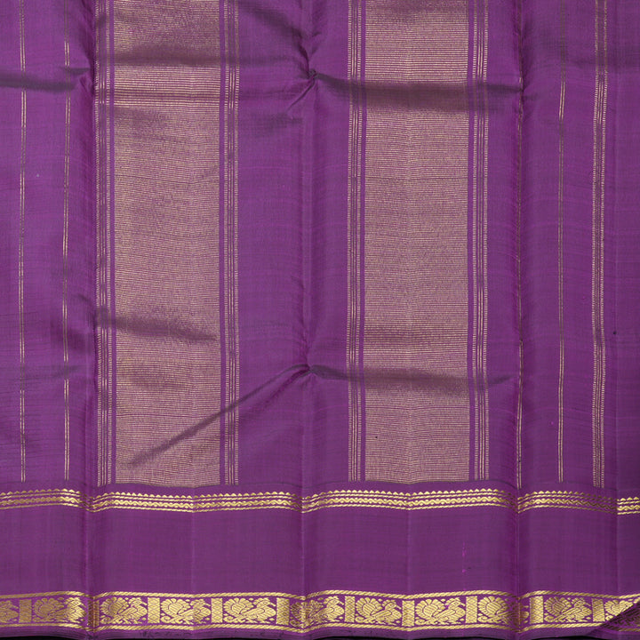 Hayagrivas Handloom Pastel Green Kanjivaram Silk Saree with Purple Border KBF613G3-1