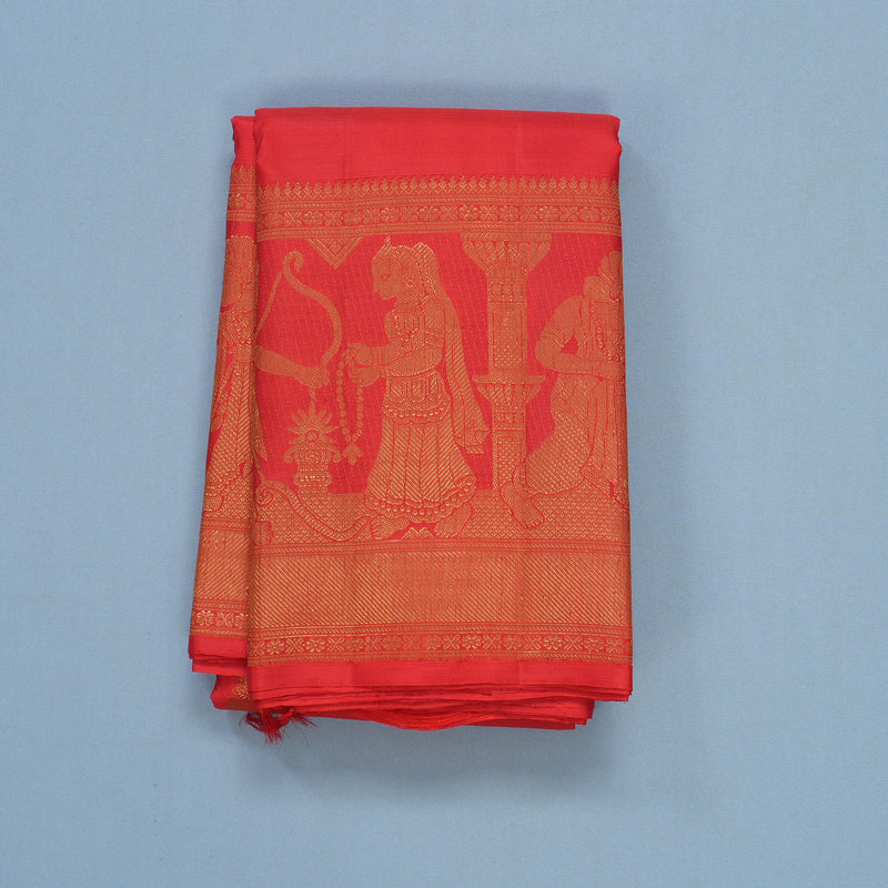 Hayagrivas Handloom Red Kanjivaram Silk Saree KBF613G4-1