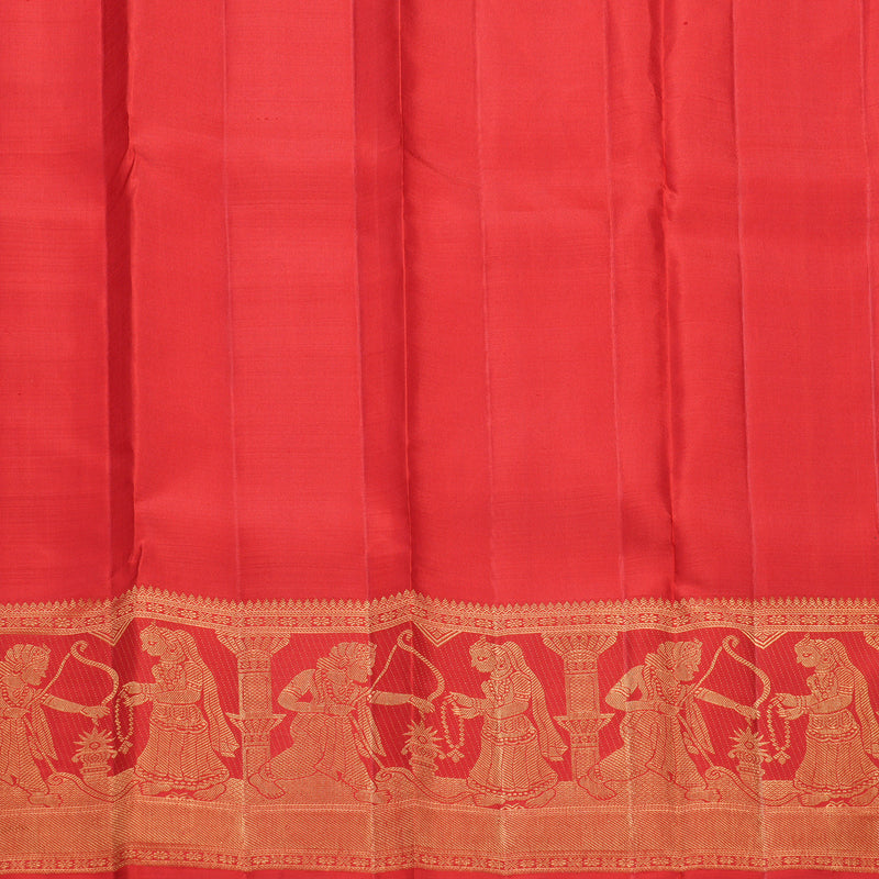 Hayagrivas Handloom Red Kanjivaram Silk Saree KBF613G4-1