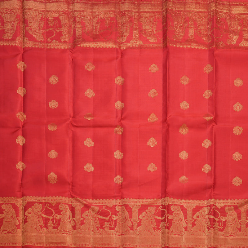 Hayagrivas Handloom Red Kanjivaram Silk Saree KBF613G4-1