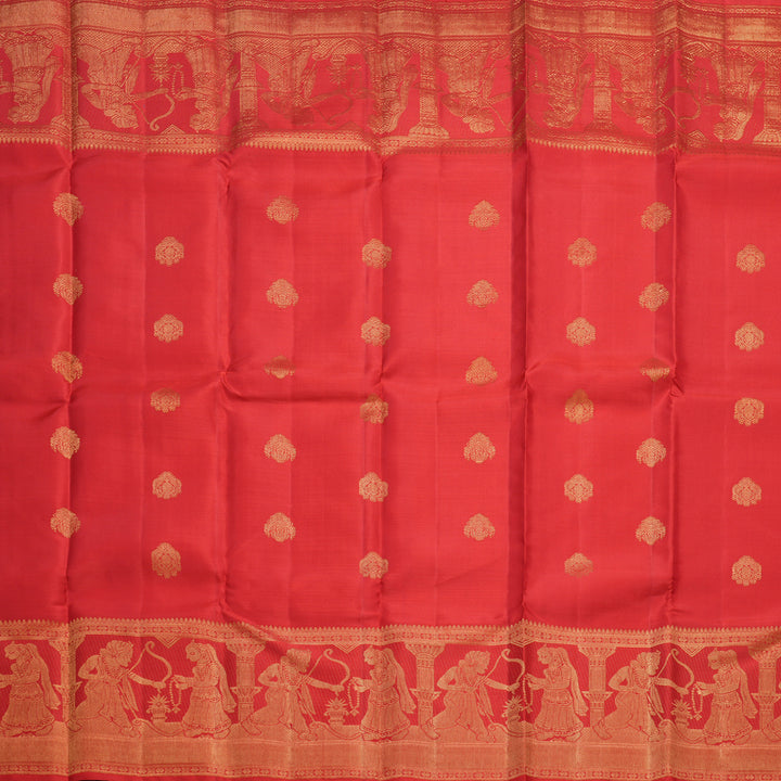 Hayagrivas Handloom Red Kanjivaram Silk Saree KBF613G4-1