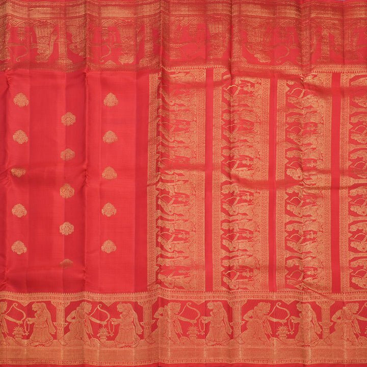 Hayagrivas Handloom Red Kanjivaram Silk Saree KBF613G4-1
