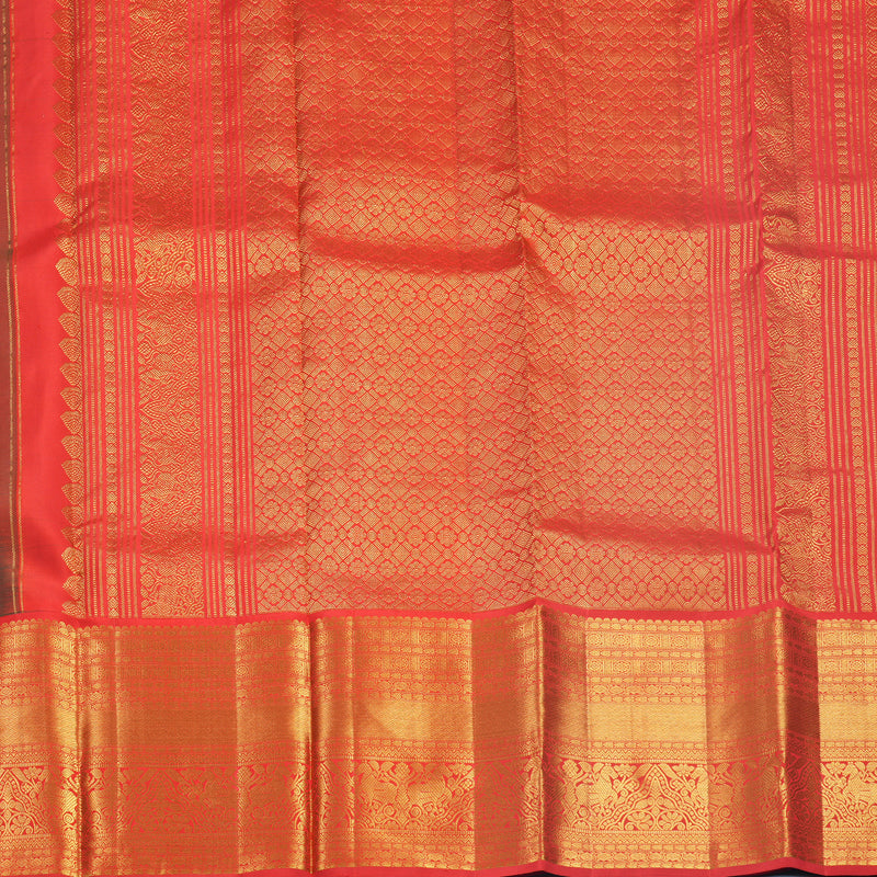 Hayagrivas Handloom Manthalir Kanjivaram Silk Saree with Red Border KBF616G1-6