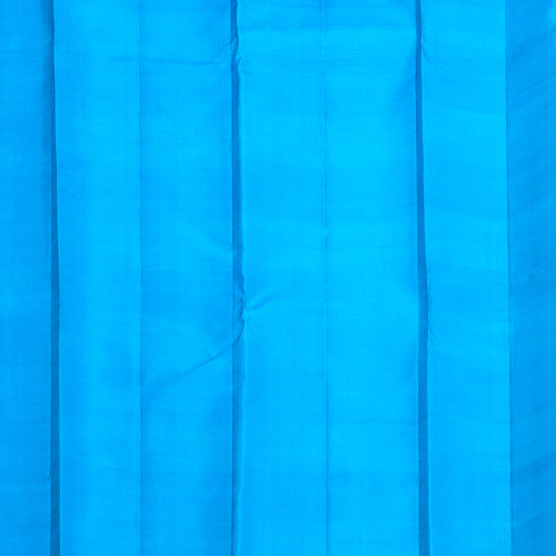 Hayagrivas Handloom Blue &amp; Black Checks Kanjivaram Silk Saree KBF617G1-3