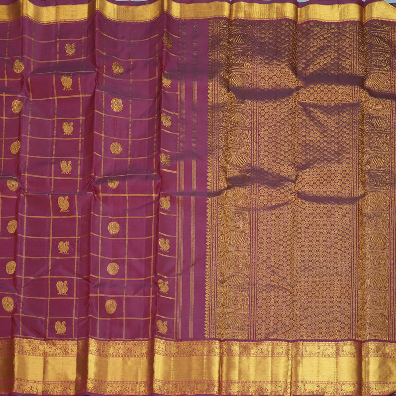 Hayagrivas Handloom Araku Maroon Kanjivaram Silk Saree KBF618G2-3