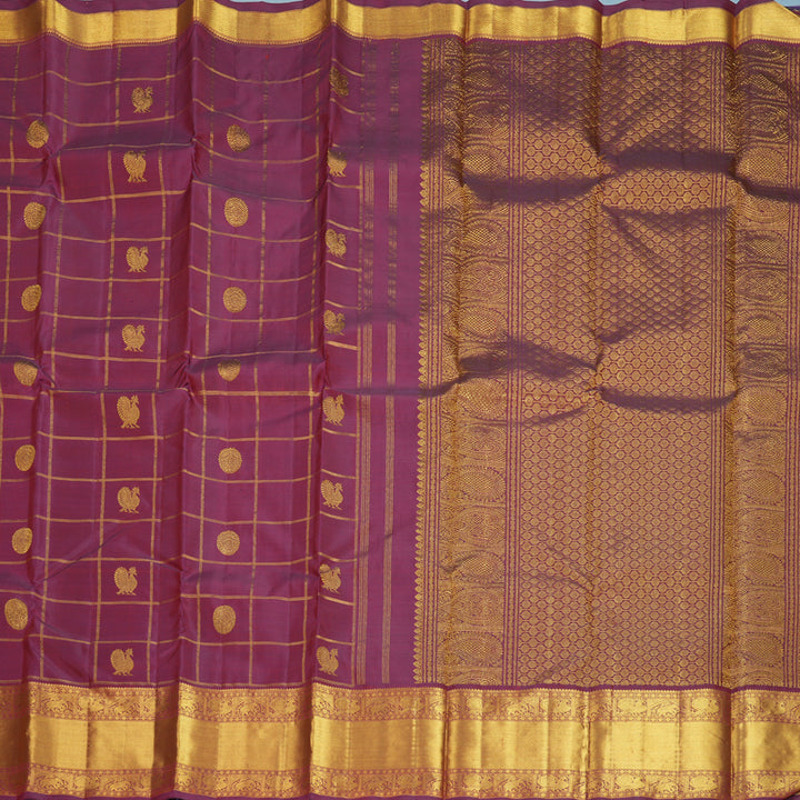 Hayagrivas Handloom Araku Maroon Kanjivaram Silk Saree KBF618G2-3