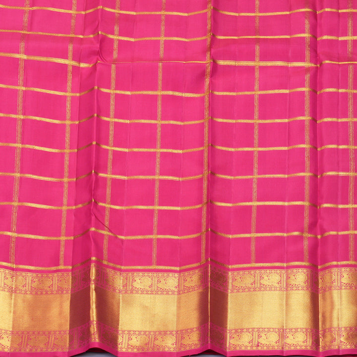 Hayagrivas Handloom Rani Pink Kanjivaram Silk Saree KBF618G2-4