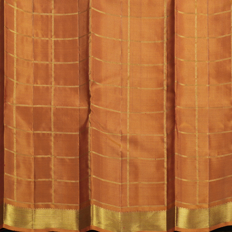 Hayagrivas Handloom Burgundy Kanjivaram Silk Saree with Rustic Border KBF618G2-6
