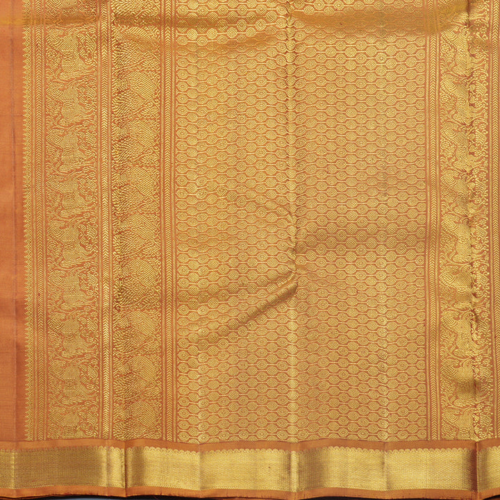 Hayagrivas Handloom Burgundy Kanjivaram Silk Saree with Rustic Border KBF618G2-6