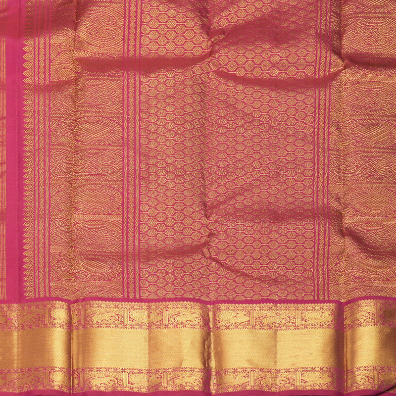 Hayagrivas Handloom Magenta Kanjivaram Silk Saree KBF618G2-7