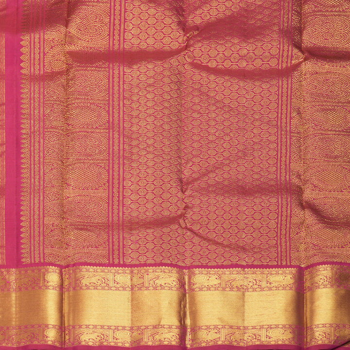 Hayagrivas Handloom Magenta Kanjivaram Silk Saree KBF618G2-7
