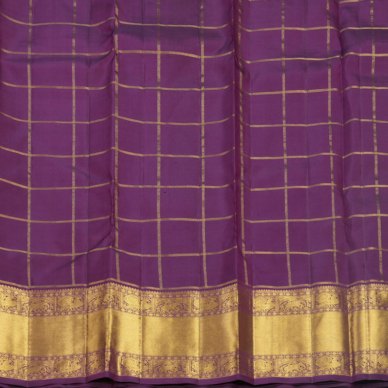 Hayagrivas Handloom Purple Kanjivaram Silk Saree KBF618G2-8